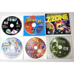 PC Games Lot: Diamond Drop Stratego Z-Zone Time Paradox Jewel Logic Forgotten Ri